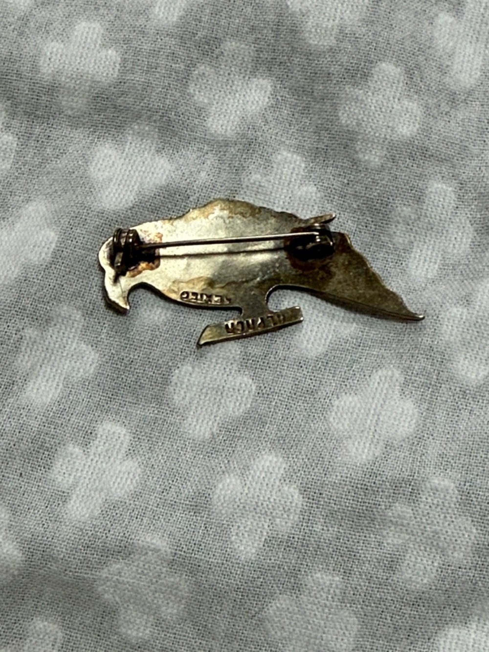 Vintage Alpaca Mexico Abalone Inlay Bird Pin - Picture 2 of 8